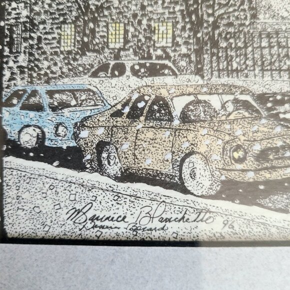 Signed art work by Maurice Blanchette and Denise Berard 1996. Vintage art. - Picture 3 of 10